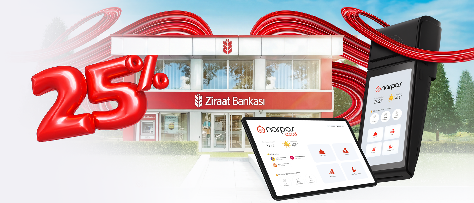 Ziraat Bankası NarPOS Kampanyası %25 İndirim